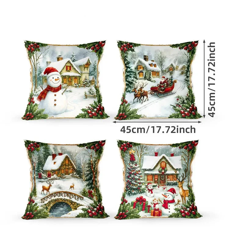 Cozy Christmas Pillow Cover Set