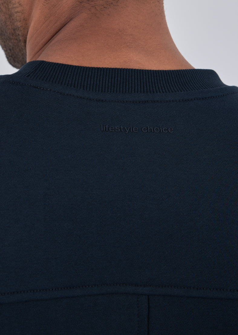 Oversized Sweater Unisex Navy Pewter