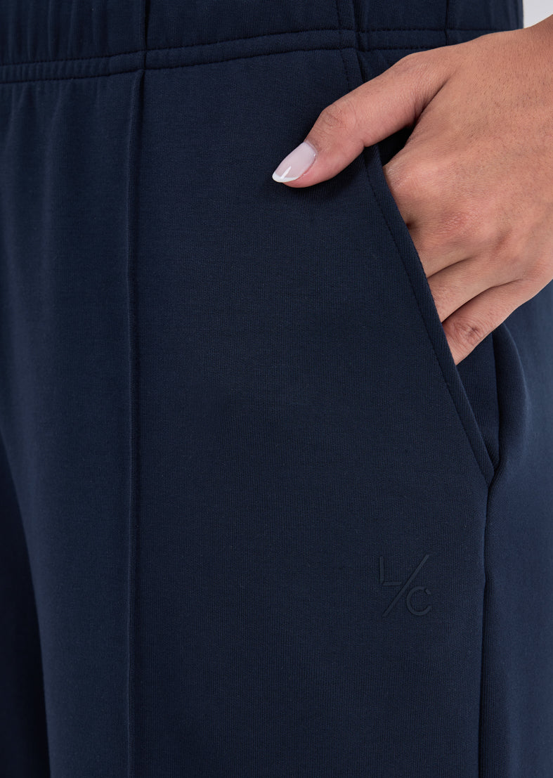 Women's Straight Leg Pant Short Length Dark Navy