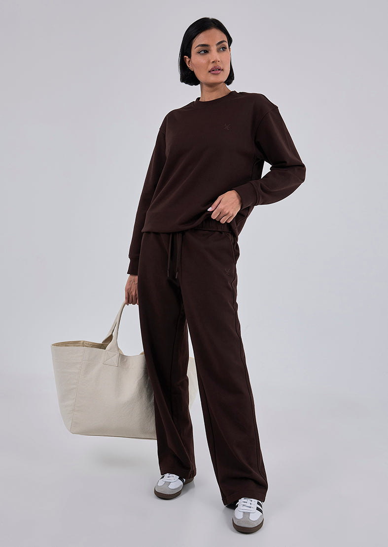 Oversized Unisex Sweat Pants Dark Cocoa