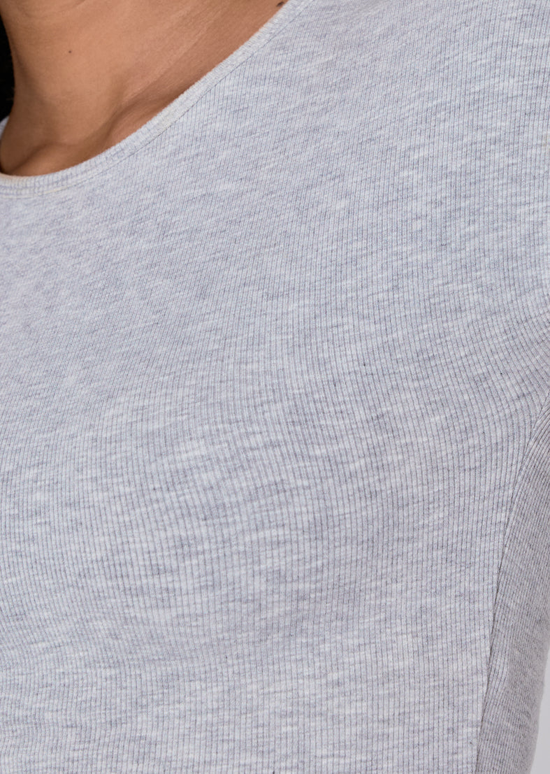 Women's Cap Sleeve Top Grey Marl