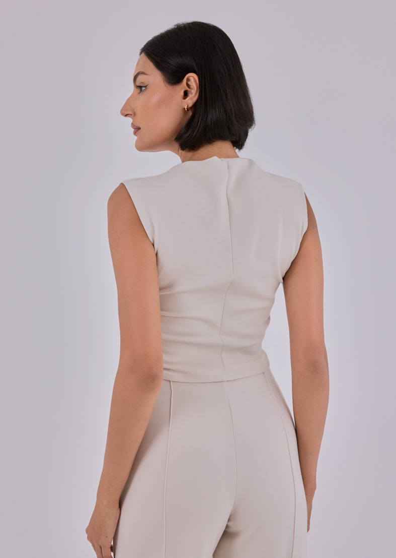 Women's Ruched Top Bone