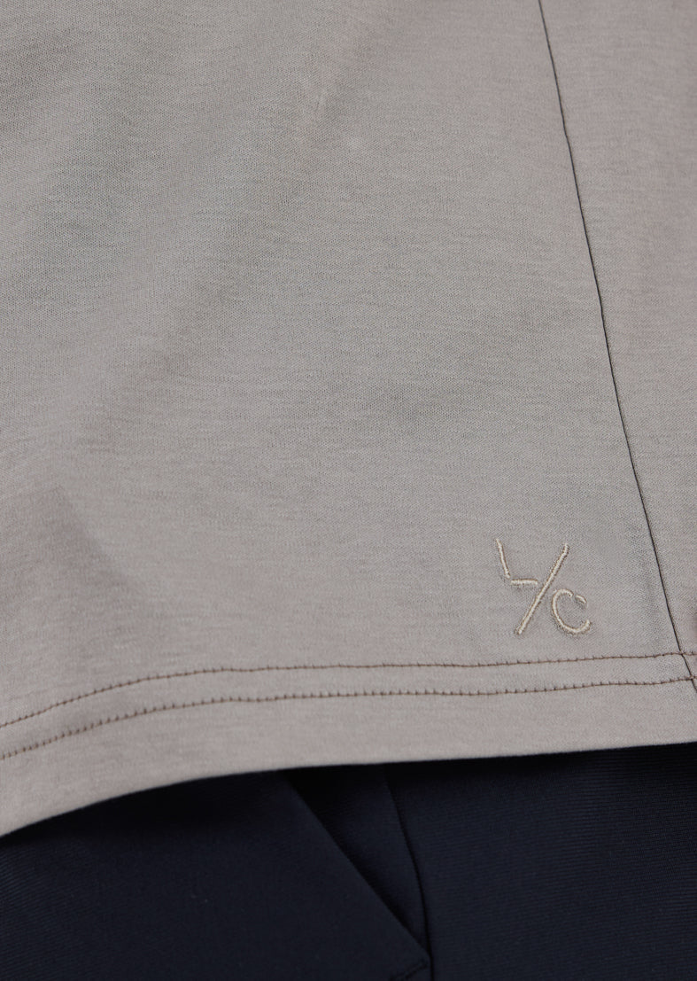 Men's Mercerised Tee Pebble Grey