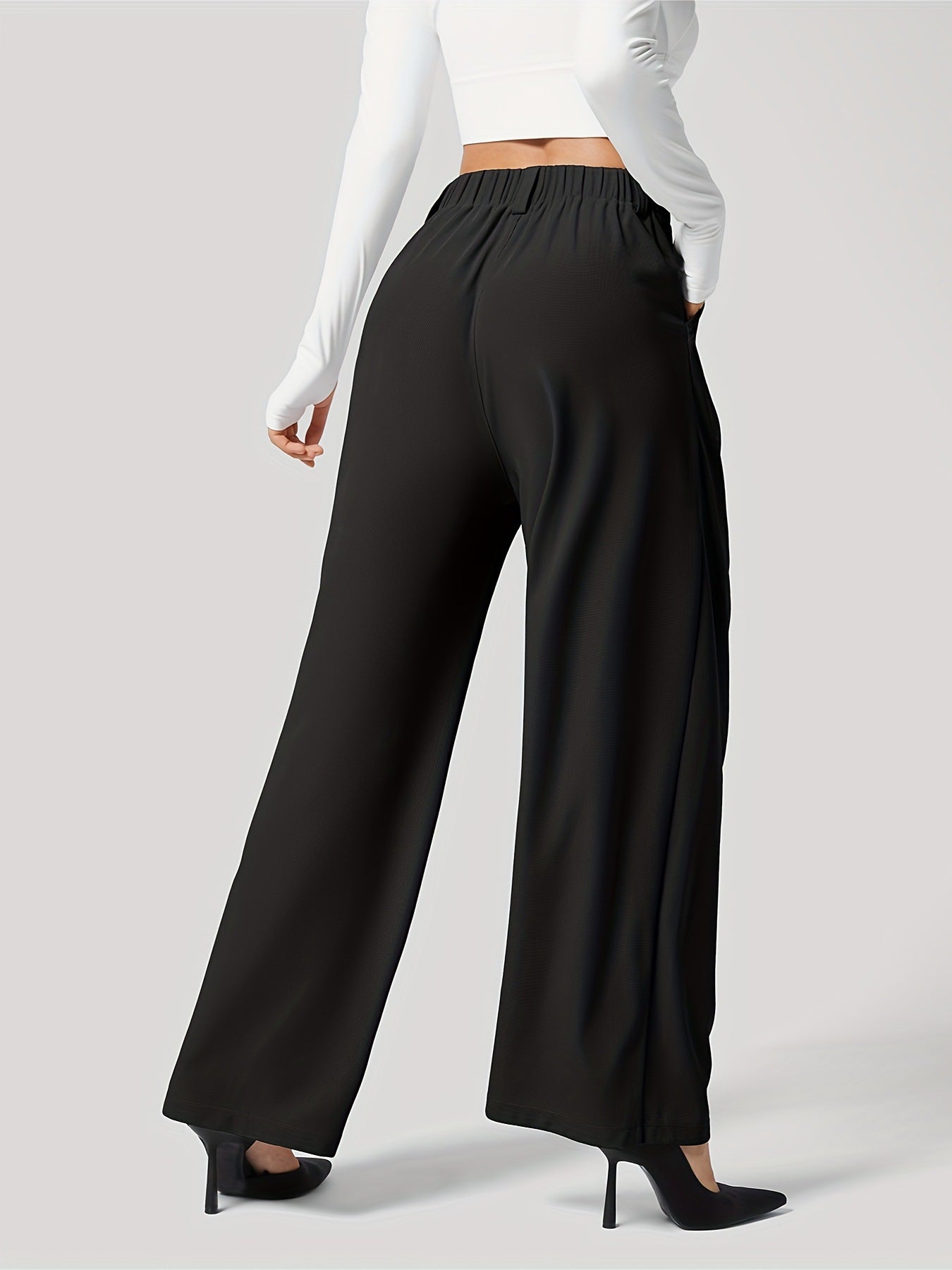 Homeclo® |  2 Pieces wide-Leg Trousers With Pockets