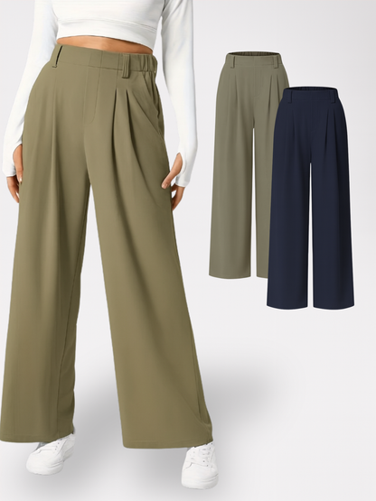 Homeclo® |  2 Pieces wide-Leg Trousers With Pockets