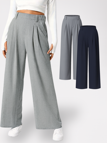 Homeclo® |  2 Pieces wide-Leg Trousers With Pockets