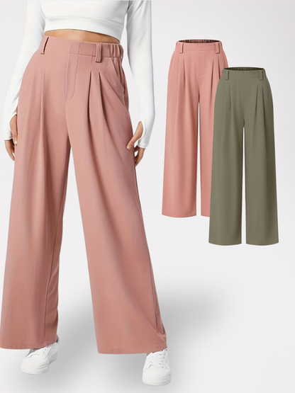 Homeclo® |  2 Pieces wide-Leg Trousers With Pockets