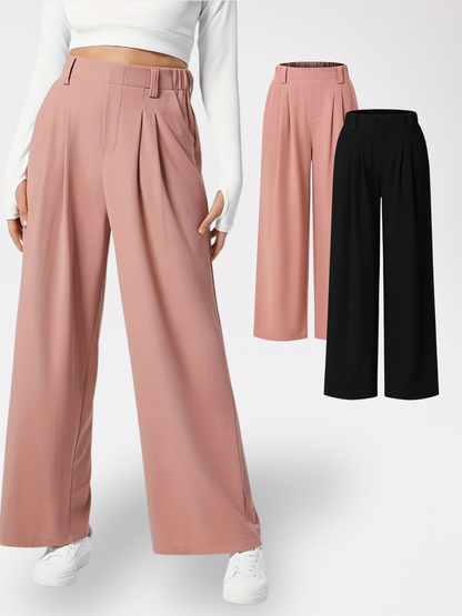 Homeclo® |  2 Pieces wide-Leg Trousers With Pockets
