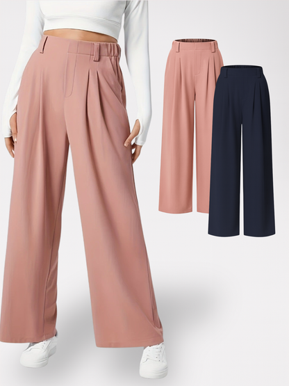 Homeclo® |  2 Pieces wide-Leg Trousers With Pockets
