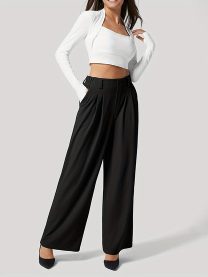 Homeclo® |  2 Pieces wide-Leg Trousers With Pockets