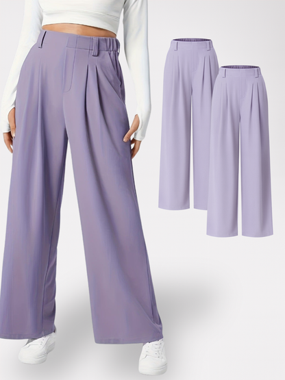 Homeclo® |  2 Pieces wide-Leg Trousers With Pockets