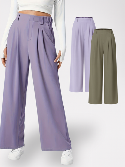 Homeclo® |  2 Pieces wide-Leg Trousers With Pockets