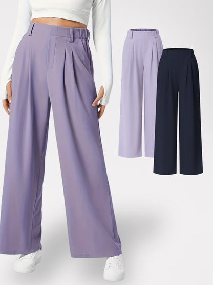 Homeclo® |  2 Pieces wide-Leg Trousers With Pockets