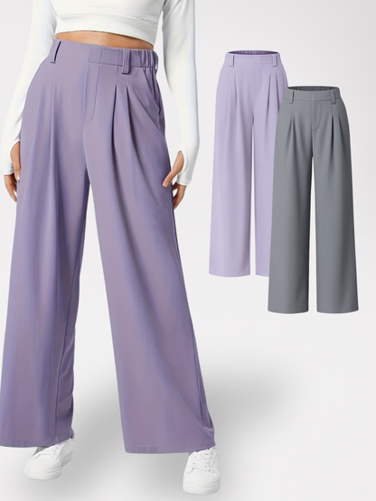 Homeclo® |  2 Pieces wide-Leg Trousers With Pockets