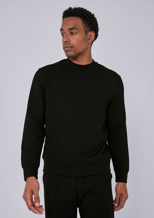 Mens All Around Lounge Crew Neck Sweatshirt Black