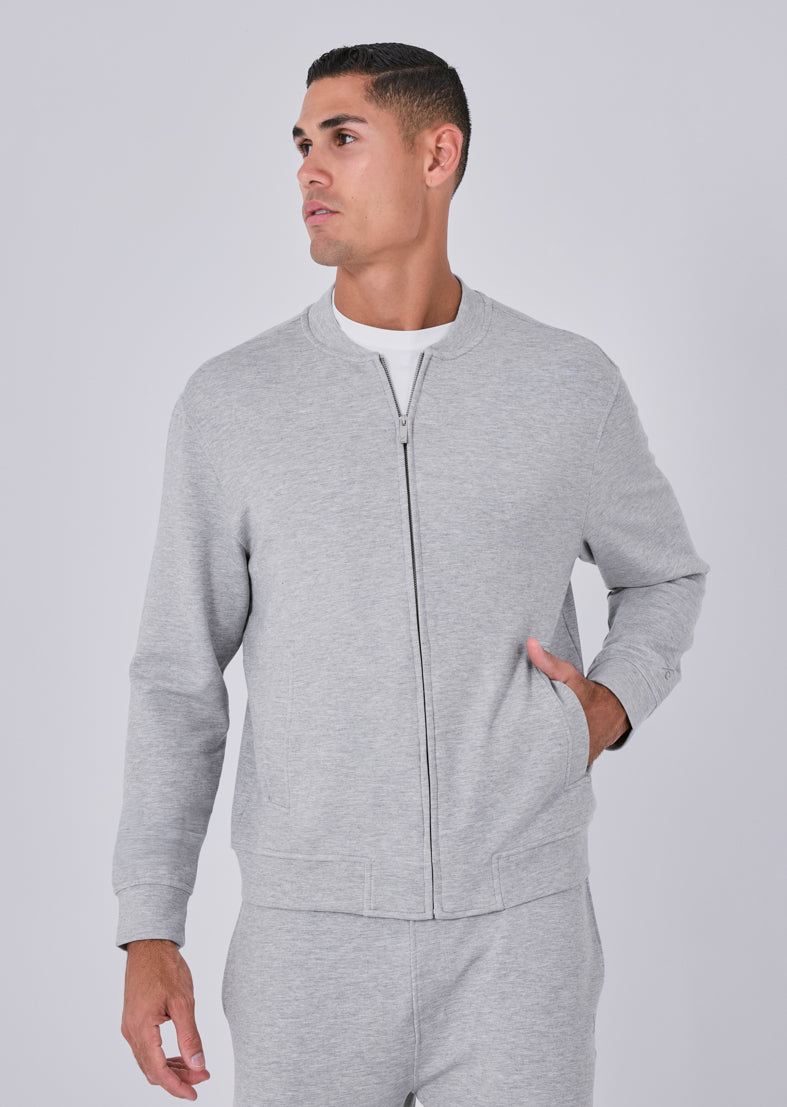 Mens All Around Lounge Bomber Grey Marl