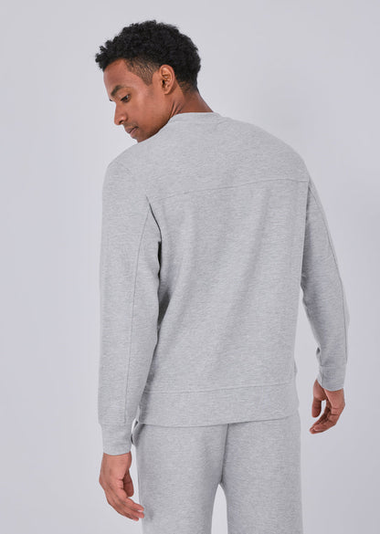 Mens All Around Lounge Crew Neck Sweatshirt Grey Marl