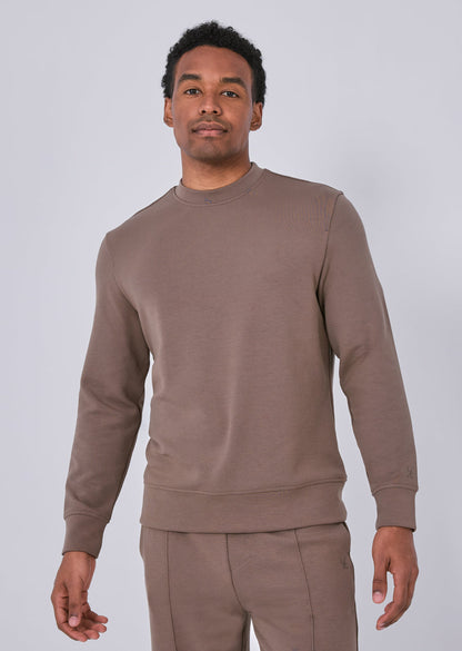 Mens All Around Lounge Crew Neck Sweatshirt Walnut