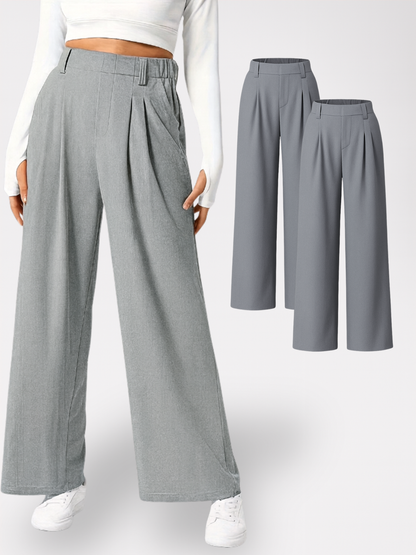 Homeclo® |  2 Pieces wide-Leg Trousers With Pockets