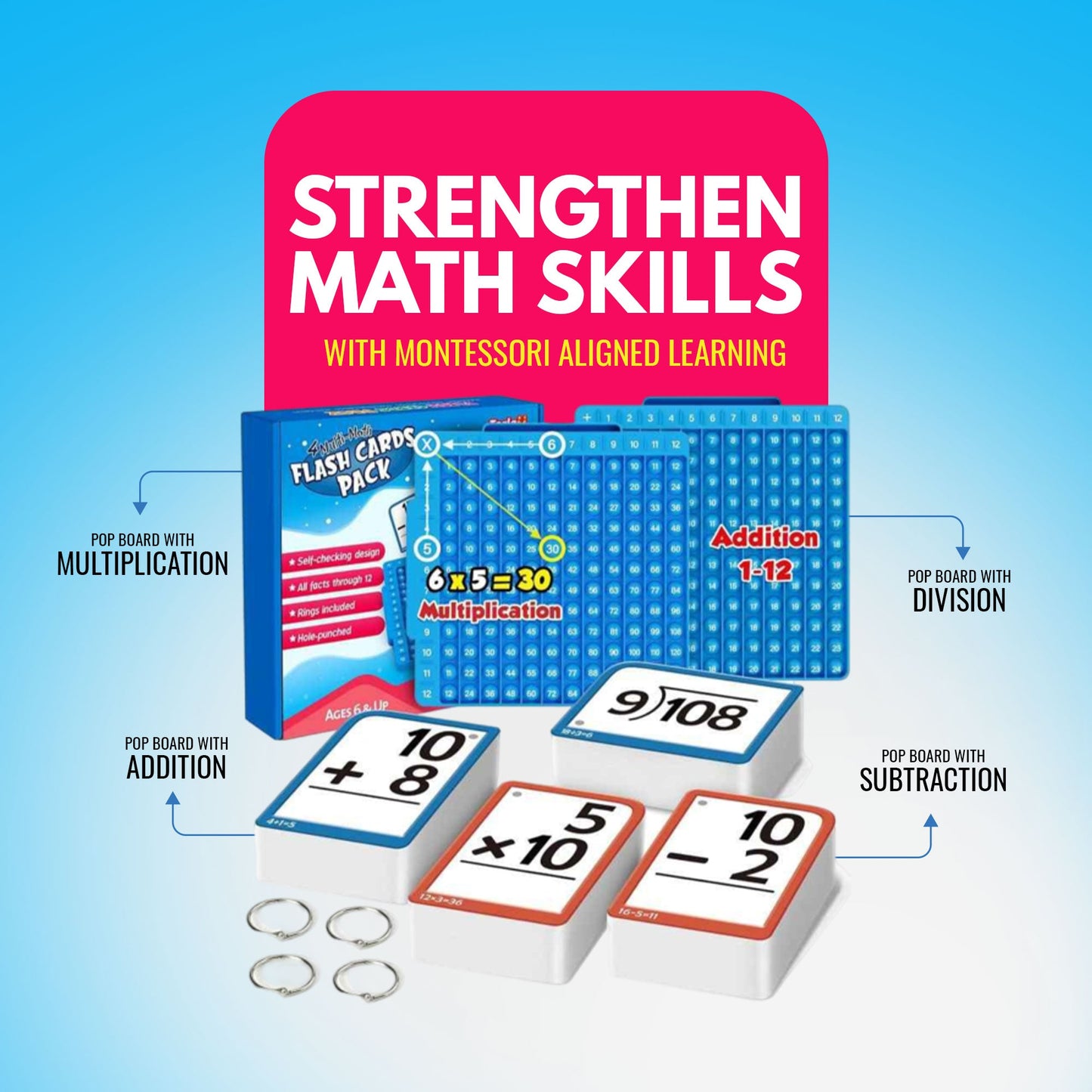 PopSmart™️ - Interactive Math Board + Cards