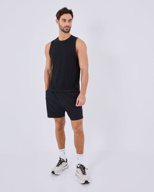 Mens Run Tank Black