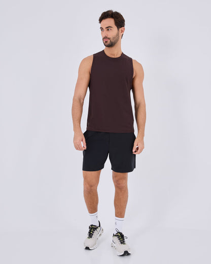 Mens Run Tank Dark Cocoa
