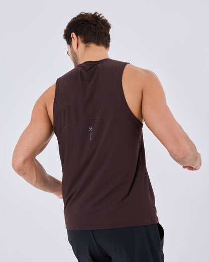 Mens Run Tank Dark Cocoa