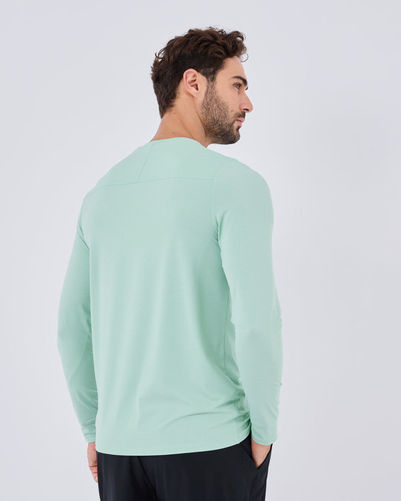Mens Hybrid Active Long Sleeve Top Style Fresh Mint