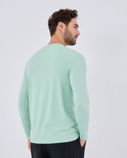 Mens Hybrid Active Long Sleeve Top Style Fresh Mint