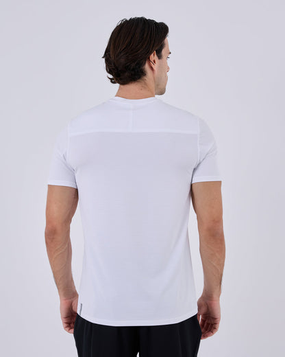 Mens Hybrid Active Tee Style White