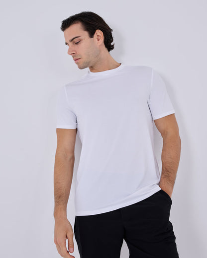 Mens Hybrid Active Tee Style White
