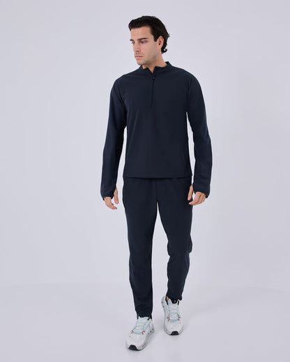 Mens Agility Half Zip Top Navy Pewter 