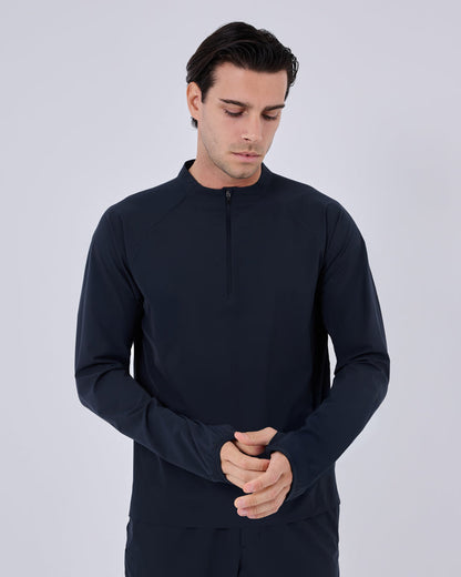 Mens Agility Half Zip Top Navy Pewter 