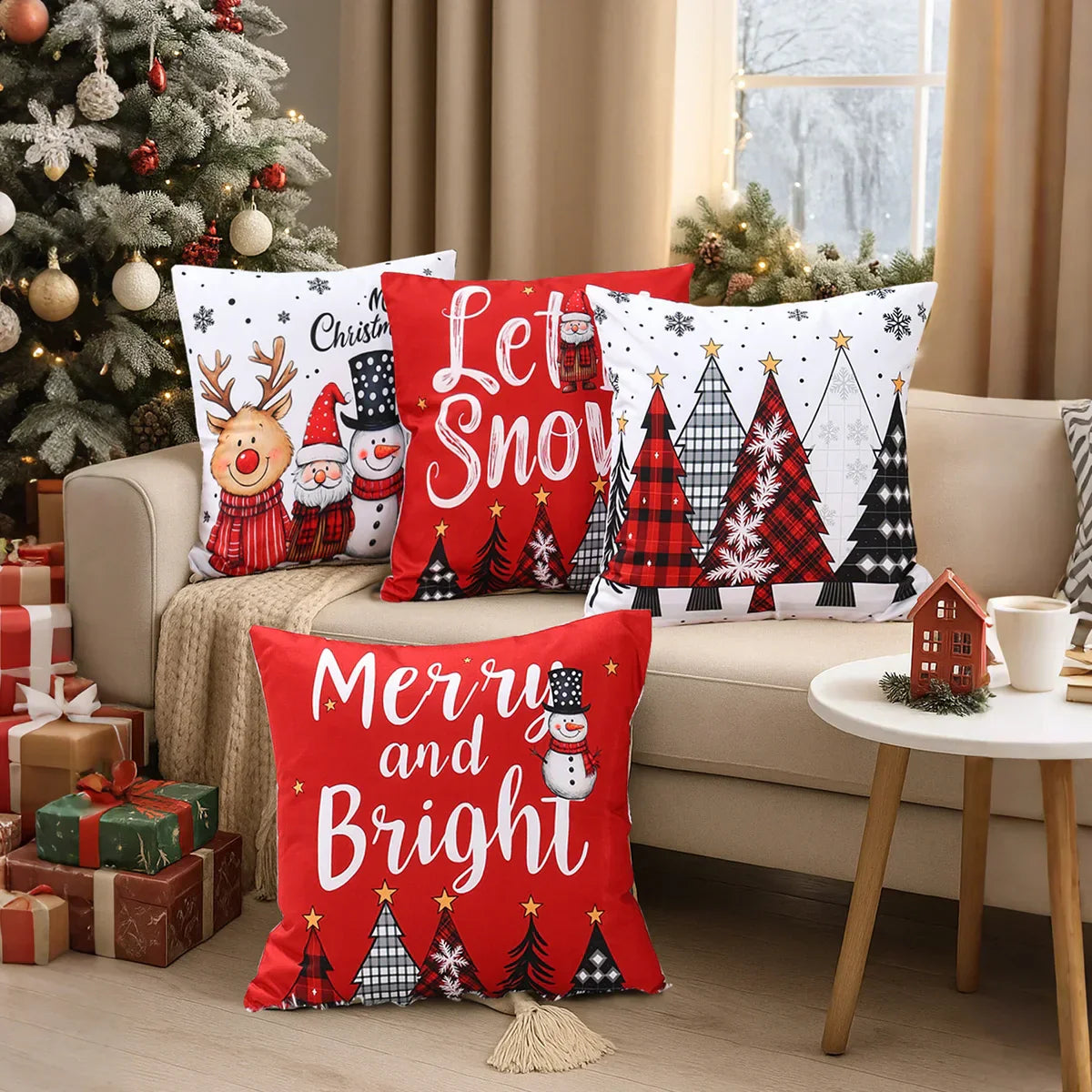 Cozy Christmas Pillow Cover Set