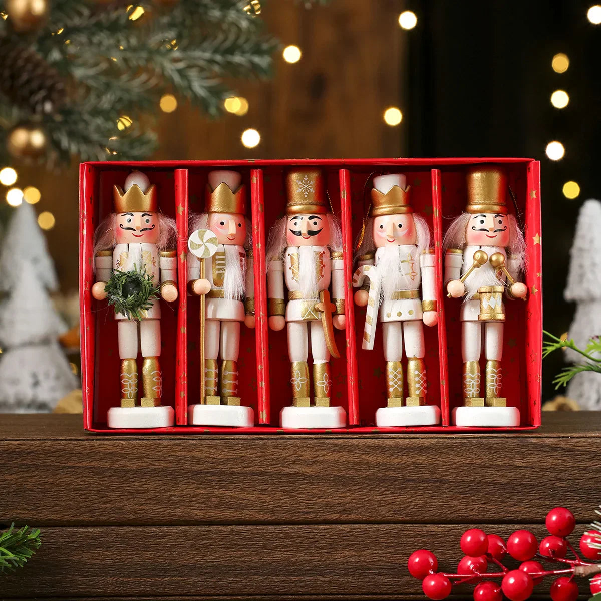 Handmade Wooden Nutcracker Ornaments