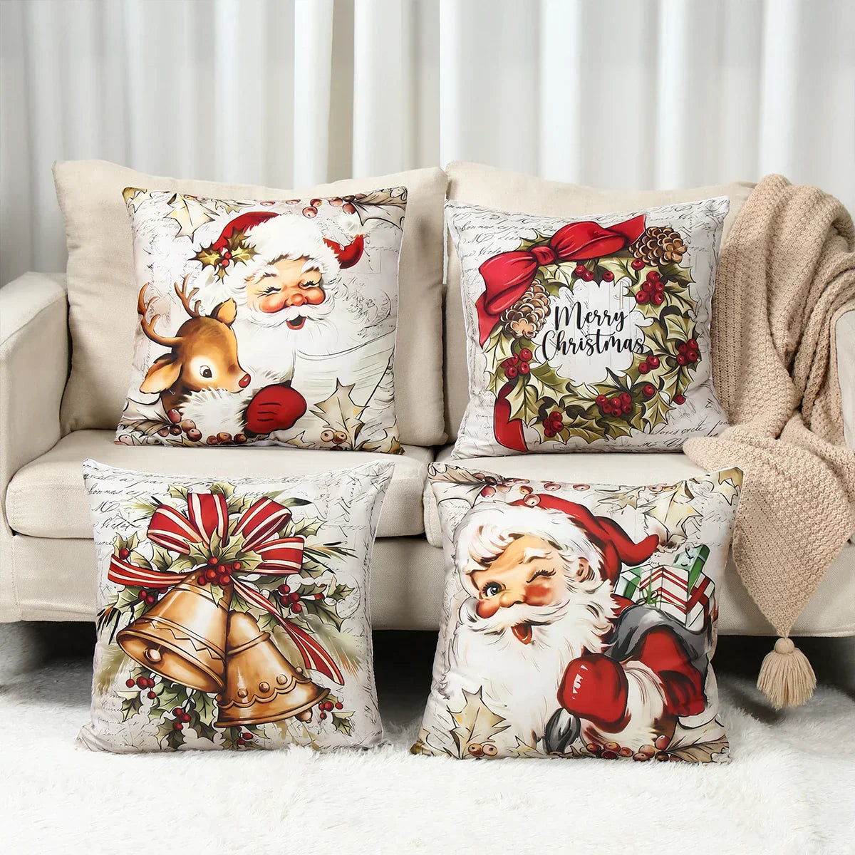 Cozy Christmas Pillow Cover Set