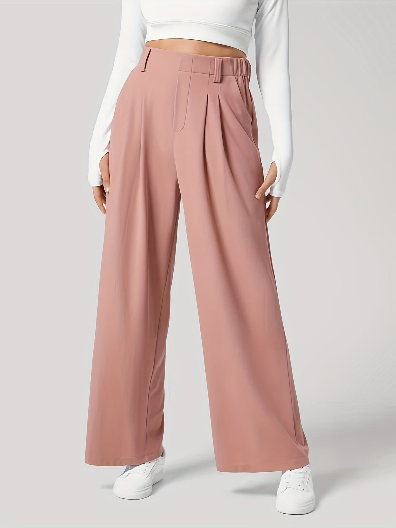 Homeclo® |  2 Pieces wide-Leg Trousers With Pockets