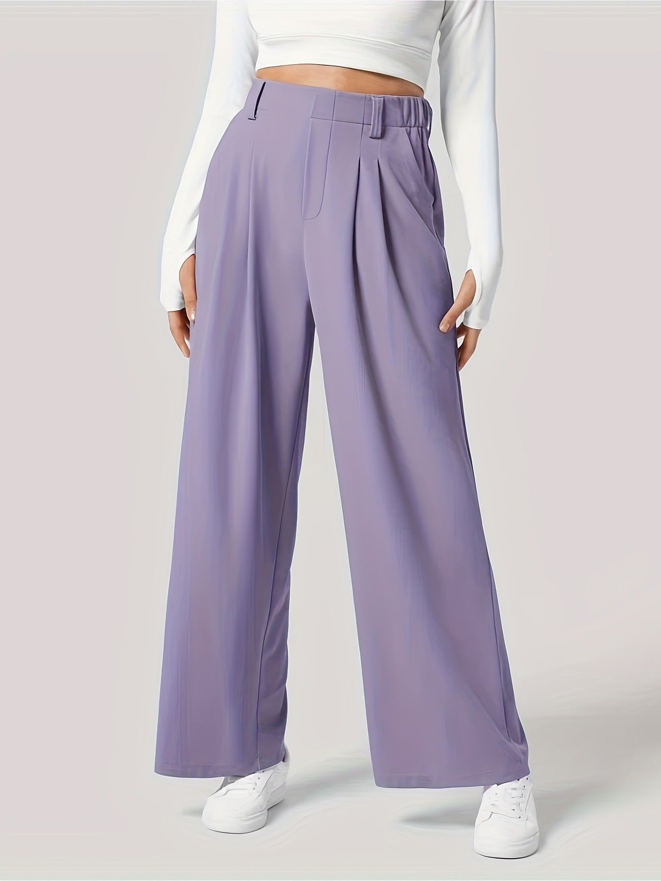 Homeclo® |  2 Pieces wide-Leg Trousers With Pockets