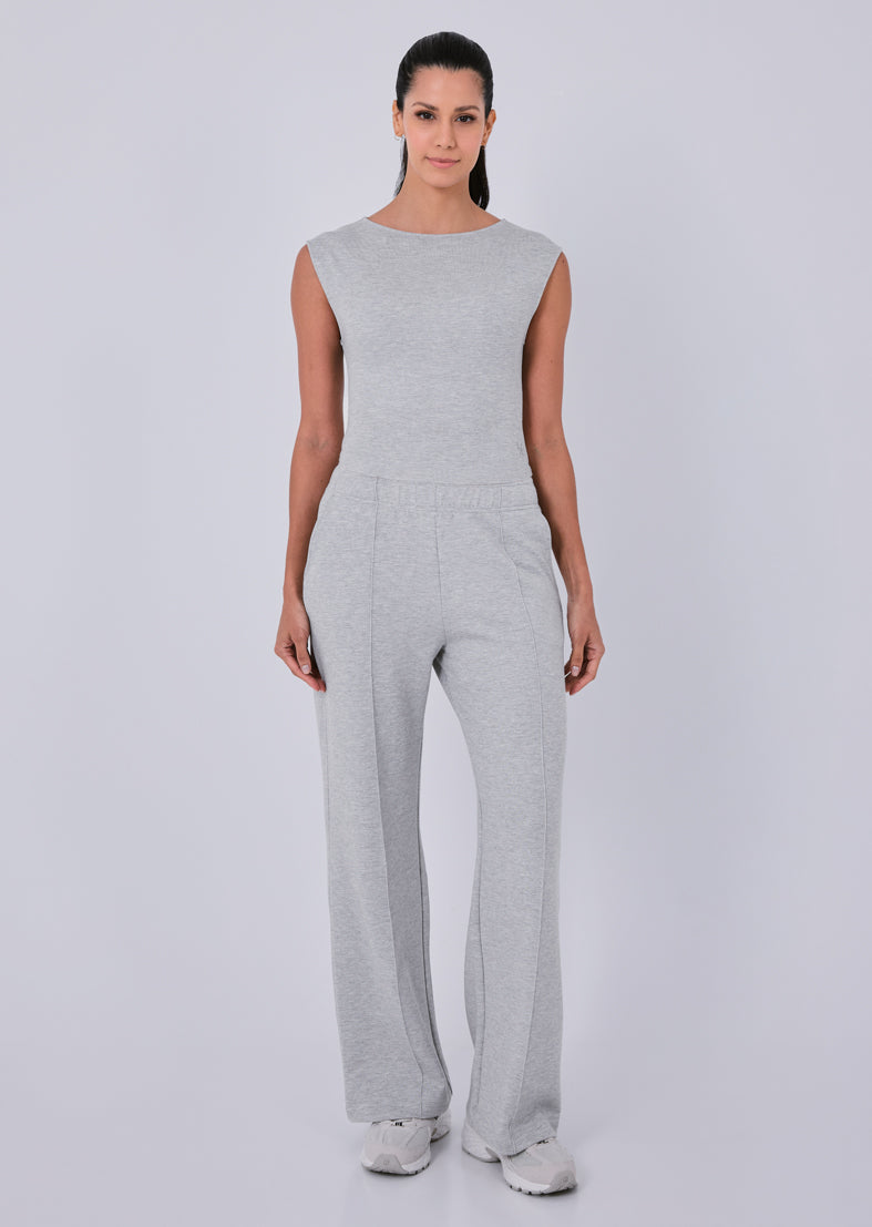 Women's Cap Sleeve Top Grey Marl