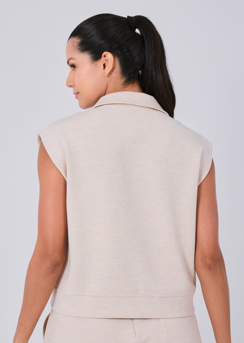 Women's Half-Zip Sweatshirt Oatmeal Heather