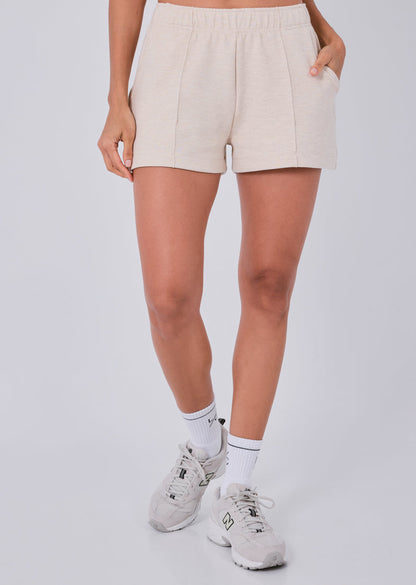 Women's Pintuck Shorts Oatmeal Heather