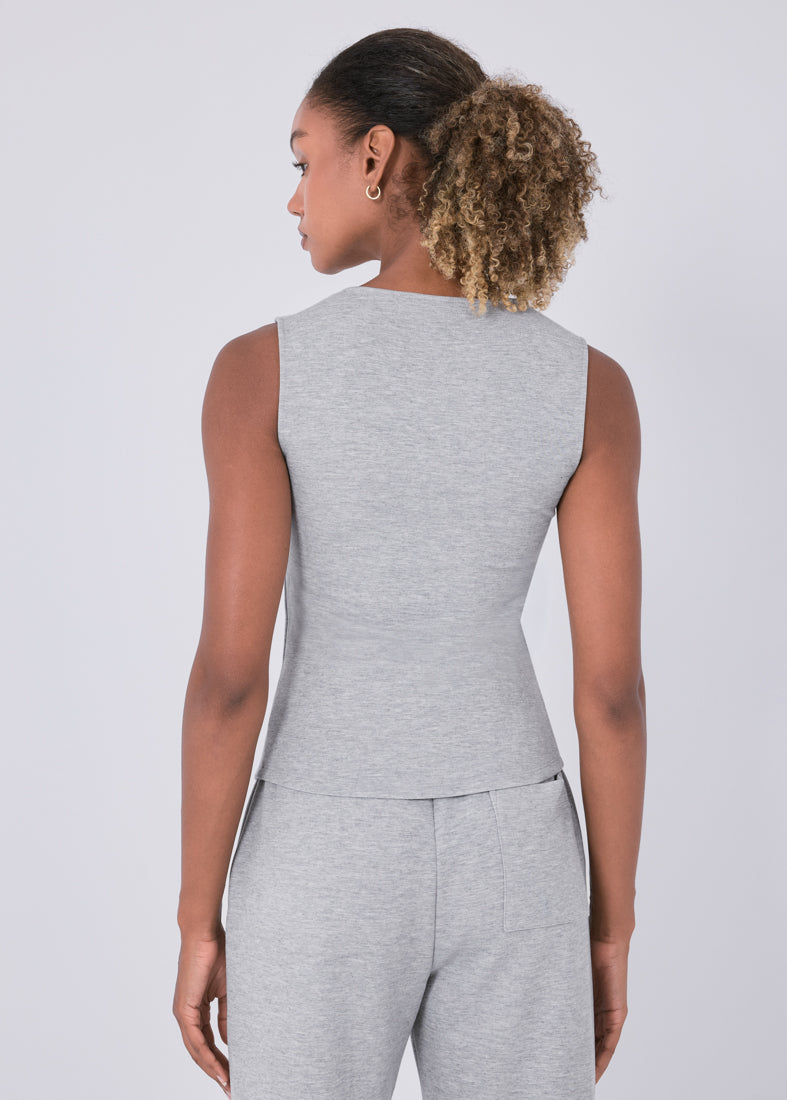 Women's Scoop Neck Tank Grey Marl