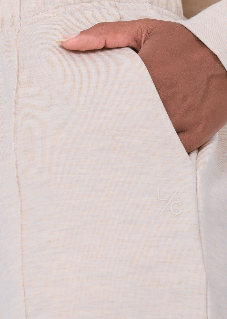 Women's Straight Leg Short Length Pants Oatmeal Heather