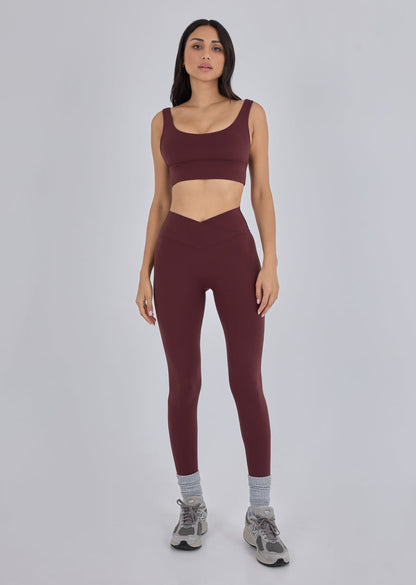 Women's Longline Bra Dark Burgundy