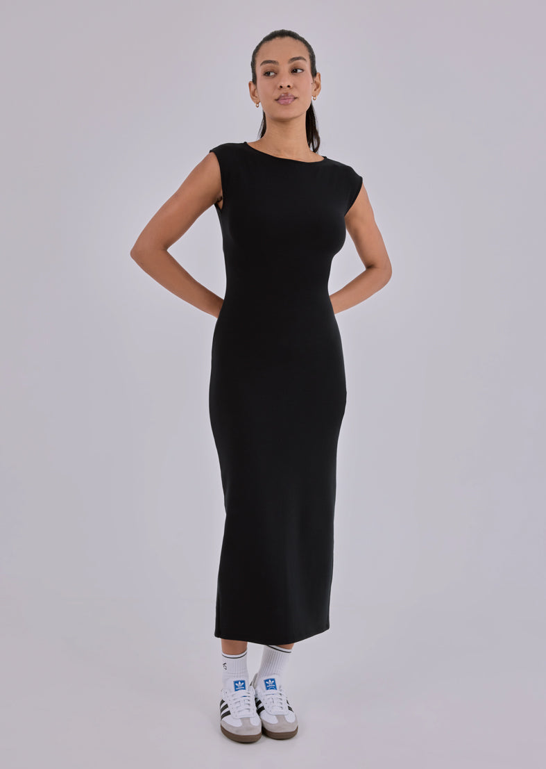 Women's Cap Sleeve Dress Black