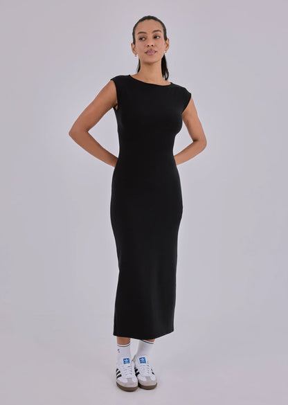 Women's Cap Sleeve Dress Black