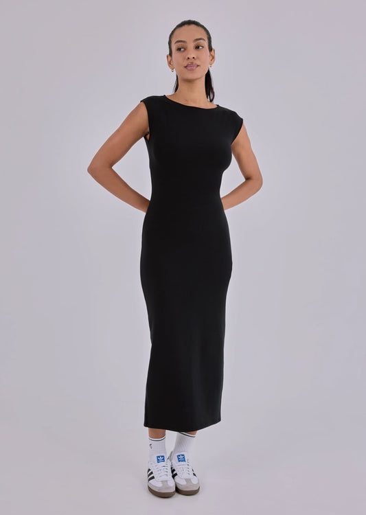 Women's Cap Sleeve Dress Black