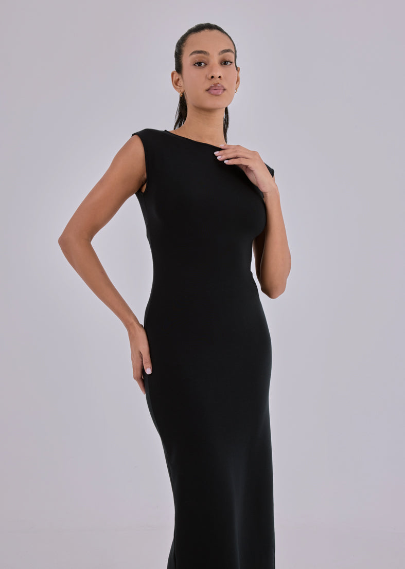 Women's Cap Sleeve Dress Black