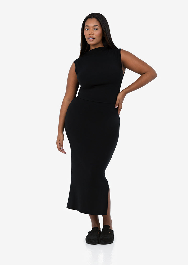 Women's Ruched Top Black