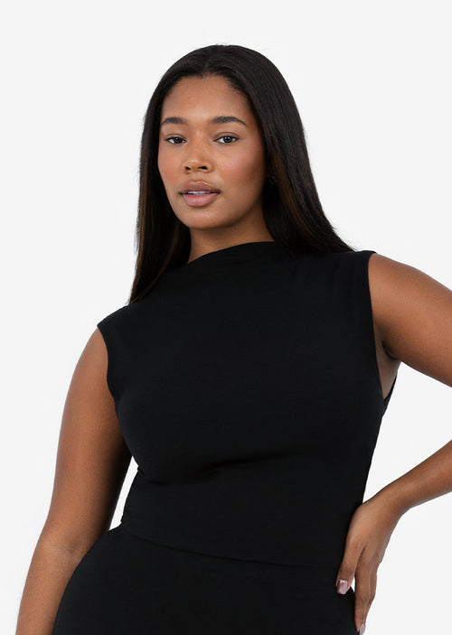 Women's Ruched Top Black